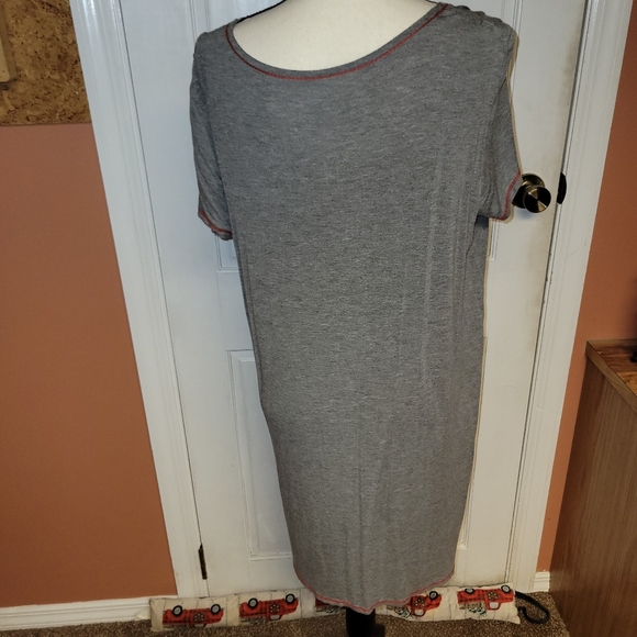 🛑Gray Grinch Pajama Dress with Red Accents - Picture 6 of 9
